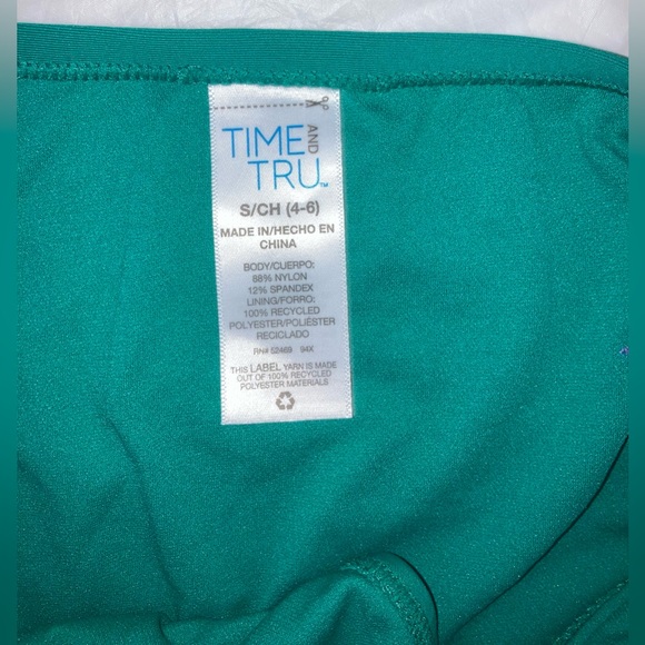 NEW Time & Tru Women’s Green Bikini Bottoms Small Oversized See Measure NWT - Picture 5 of 12